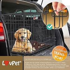 Lovpet® Hopfällbar Hundbur med Fleecefilt