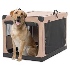 Petsfit Vikbar Hundbur - Transportbur för Stora och Medelstora Hundar