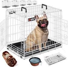 Lovpet® Fällbar Hundbur med Fleecefilt