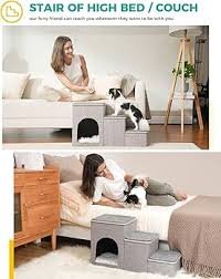 PETEPELA Hundtrappa 3 Steg för Säng och Soffa