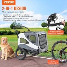 VEVOR Hundvagn för Cykel - 2-i-1