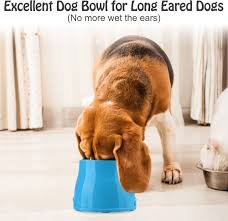 Long Ears Förhöjd Hundskål - Halkfri Matskål för Alla Hundstorlekar (Blå)