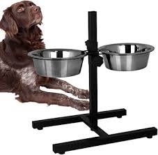TW24 Matbar med Dubbel Rostfri Skål för Hund